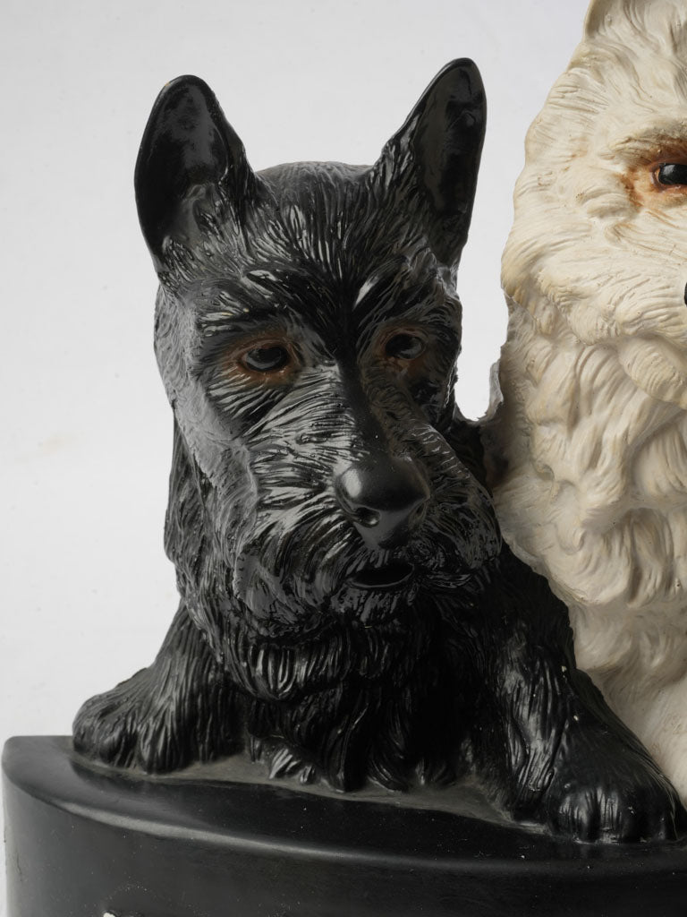 Petite terrier duo statue