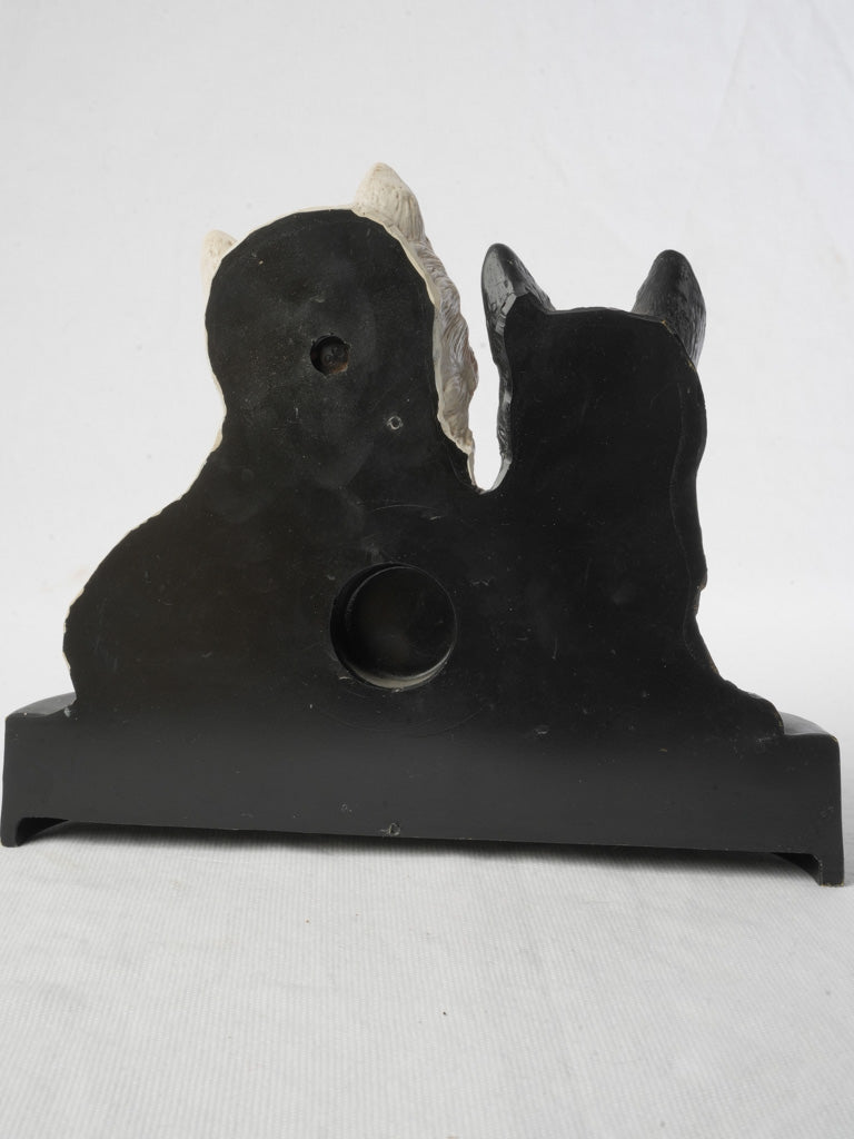 Amber shading Scottish Terrier sculpture
