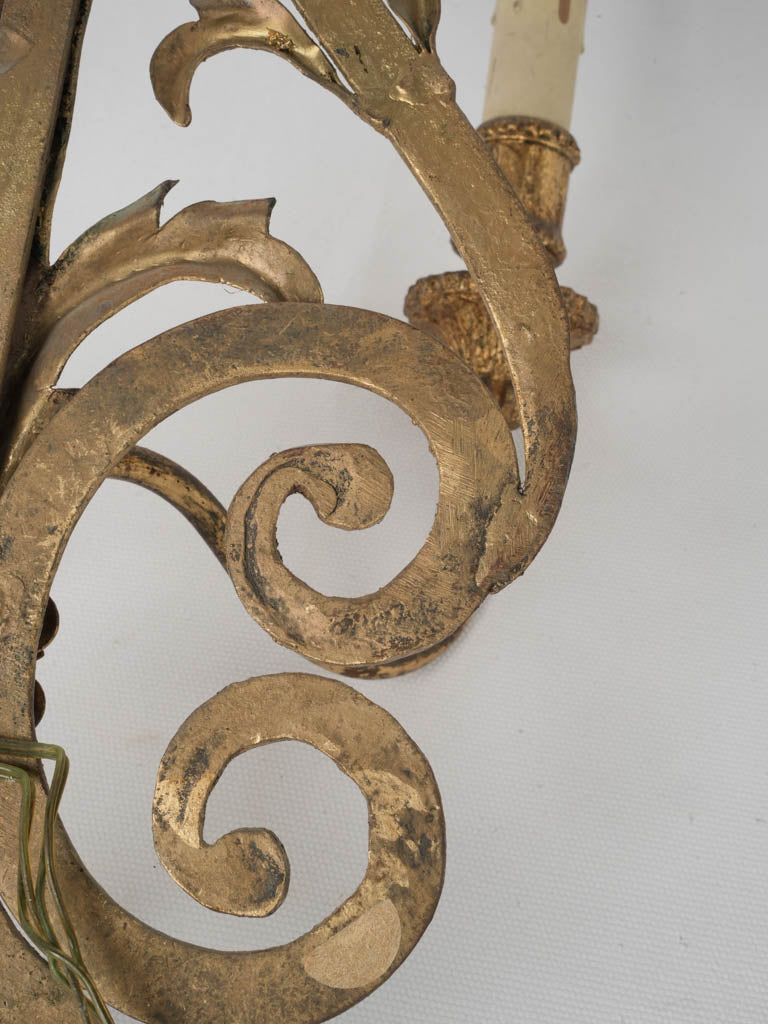Elegant faux wax-drip sconces