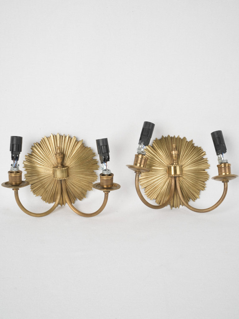 French vintage two-light sconces