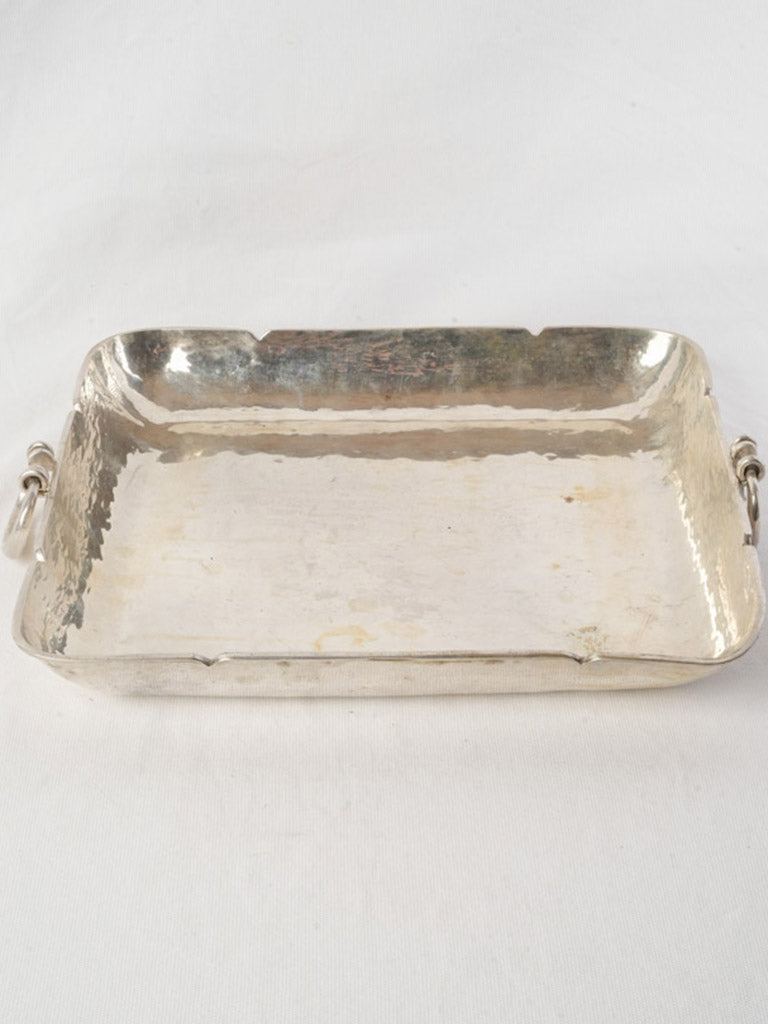 Gently tarnished vintage kitchen tray