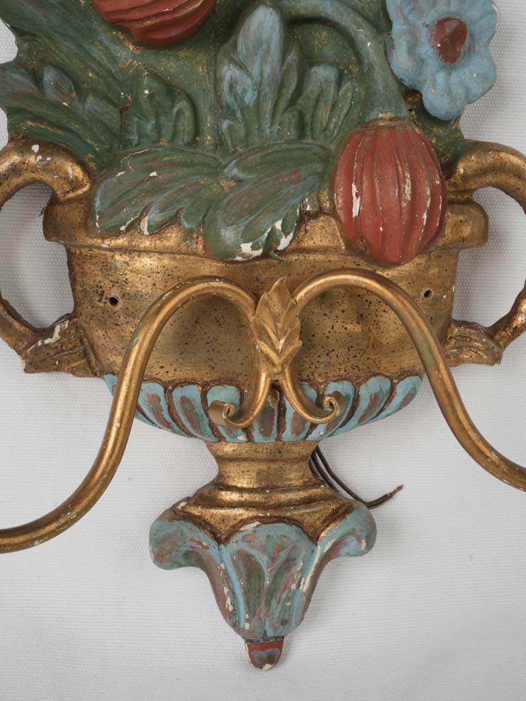 Lavish opulent gold-accented sconces