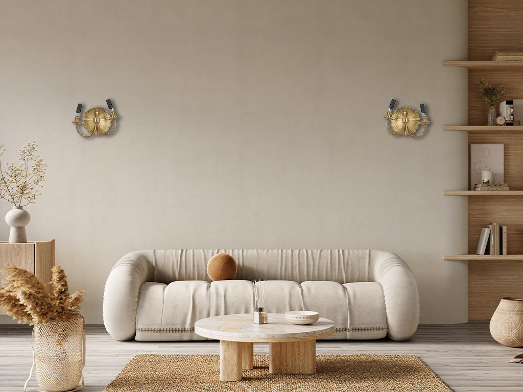 Luxurious gilt bronze wall lights