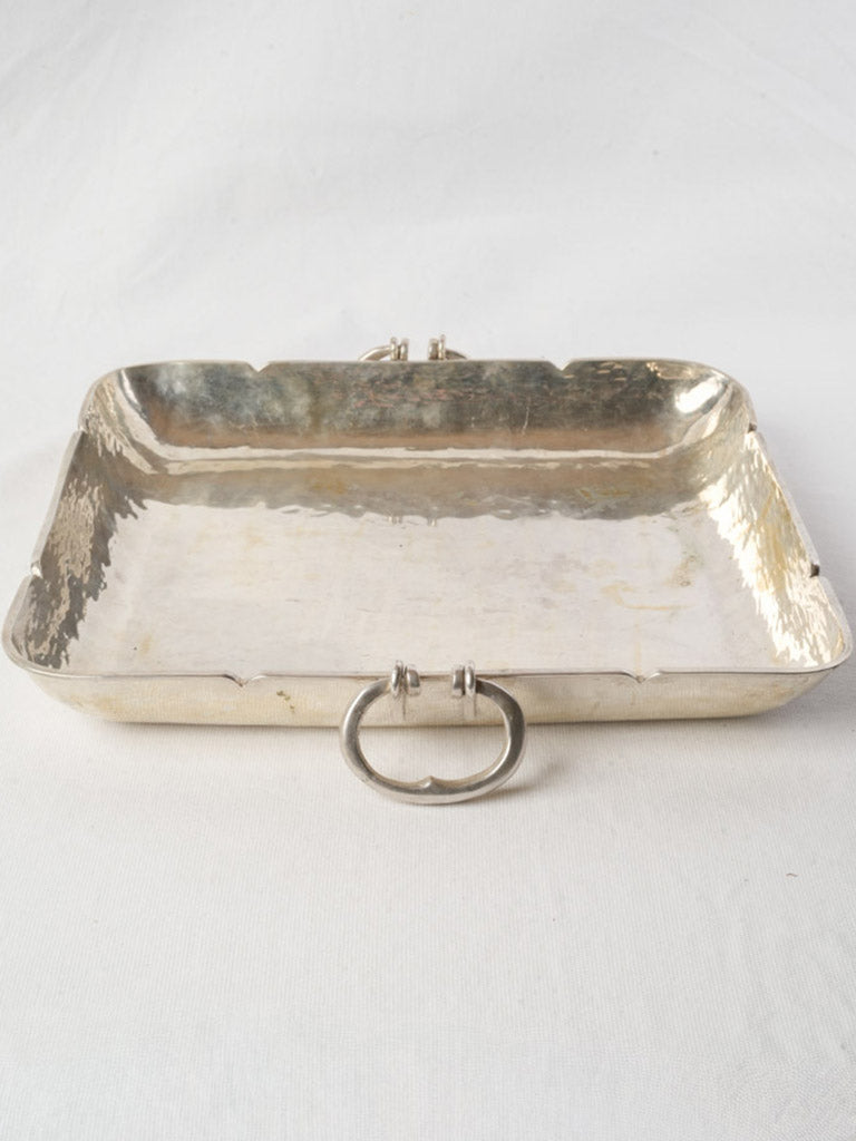 Refined antique-style silver bar accessory