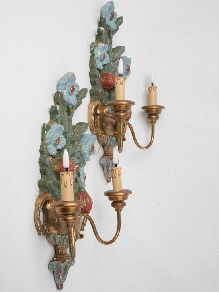 Hand-carved detailed lighting fixtures