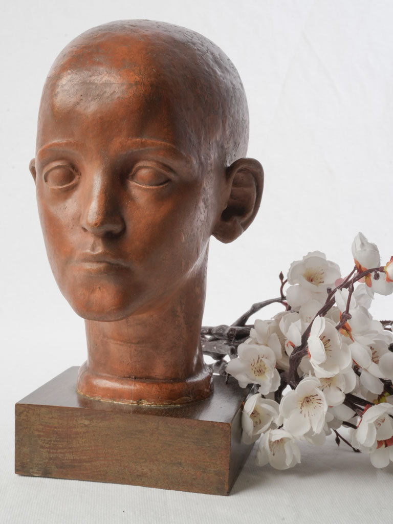 Vintage porcelain youth bust
