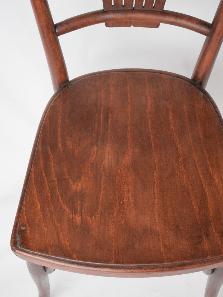 Timeless French bistro wooden chairs