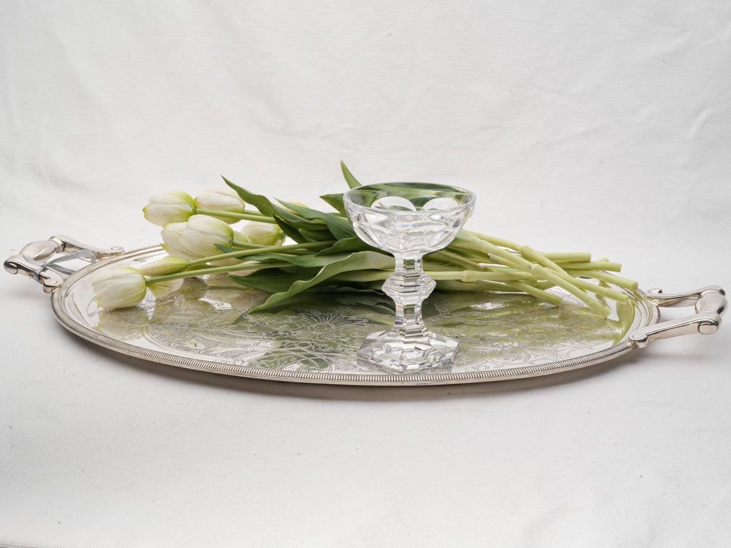 Mid-century elegant engraved platter