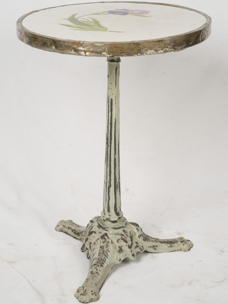 Elegant vintage French cast iron bistro table