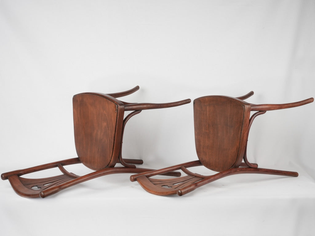 Stylized French bistro bentwood chairs