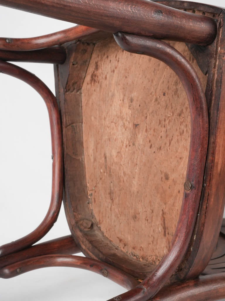 Parisian-style vintage wood bistro chairs