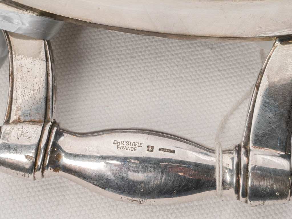 Silverplate cherubic figure tray