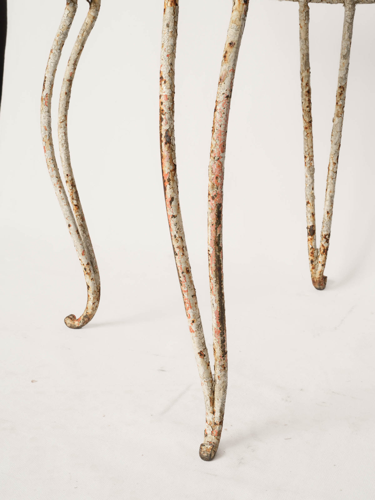 Set of Four Wrought-Iron Garden Chairs w/ Weathered Patina