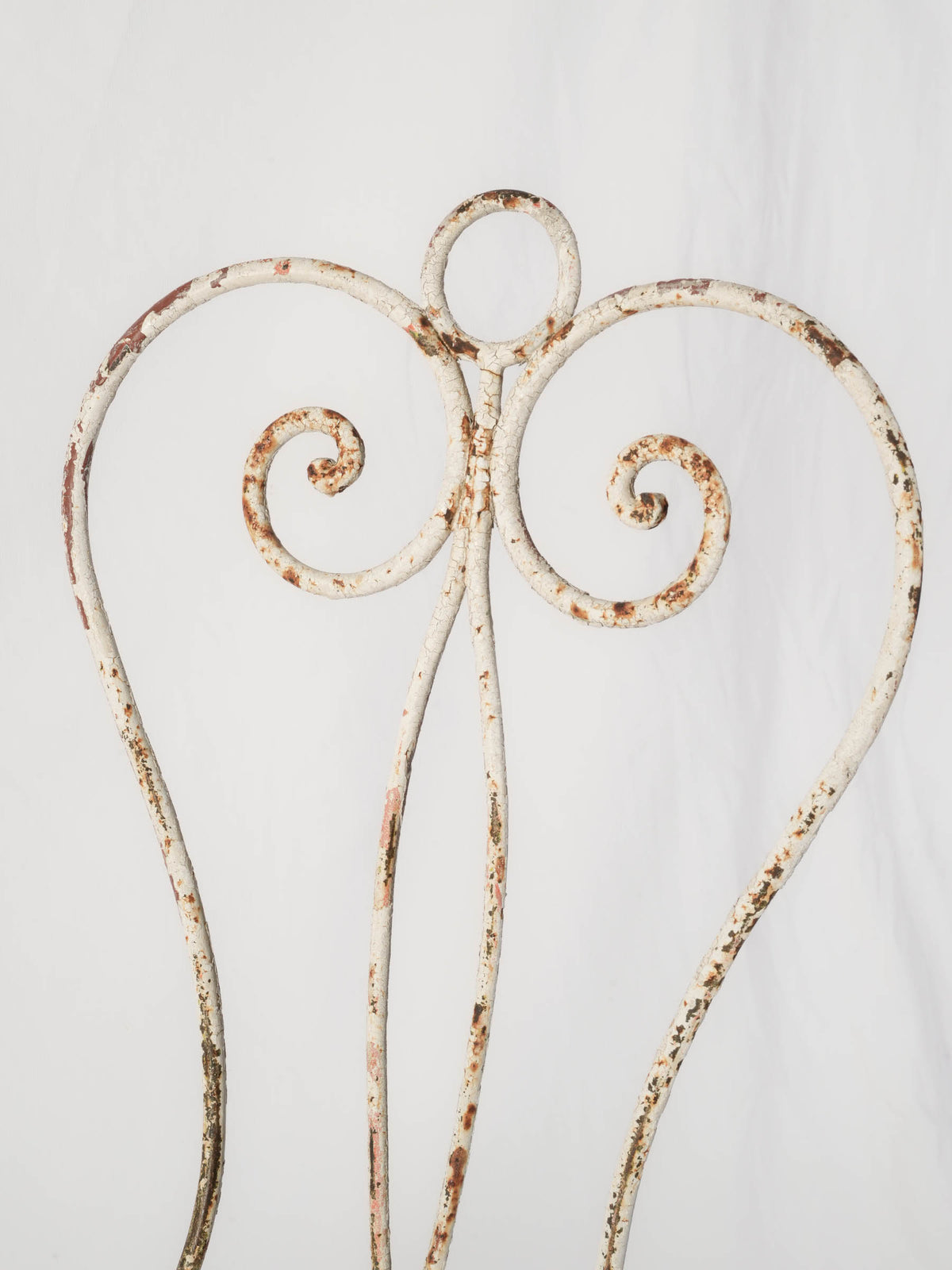 Set of Four Wrought-Iron Garden Chairs w/ Weathered Patina