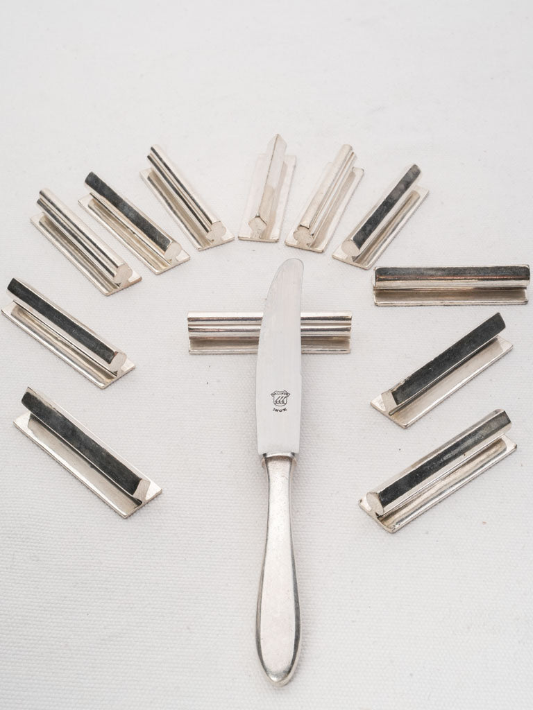 Vintage French silverplate knife rests