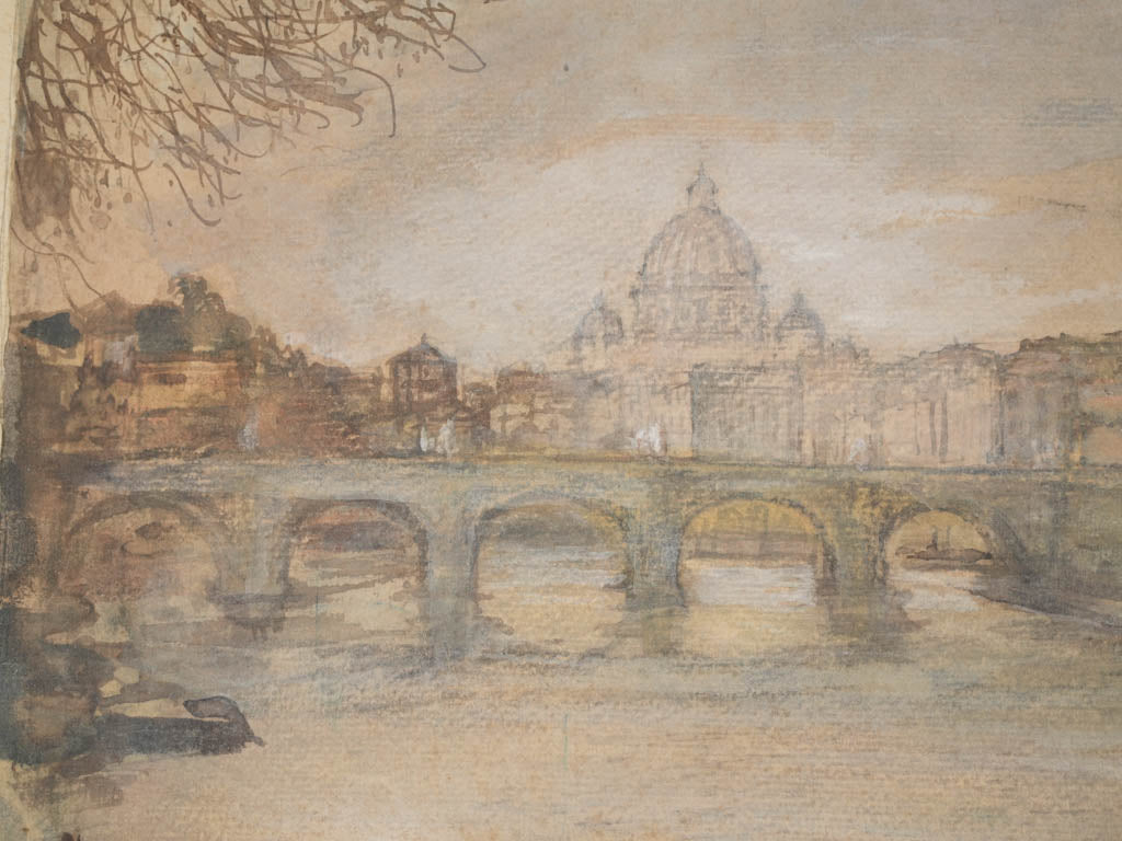 Intricate vintage Vatican pastel art