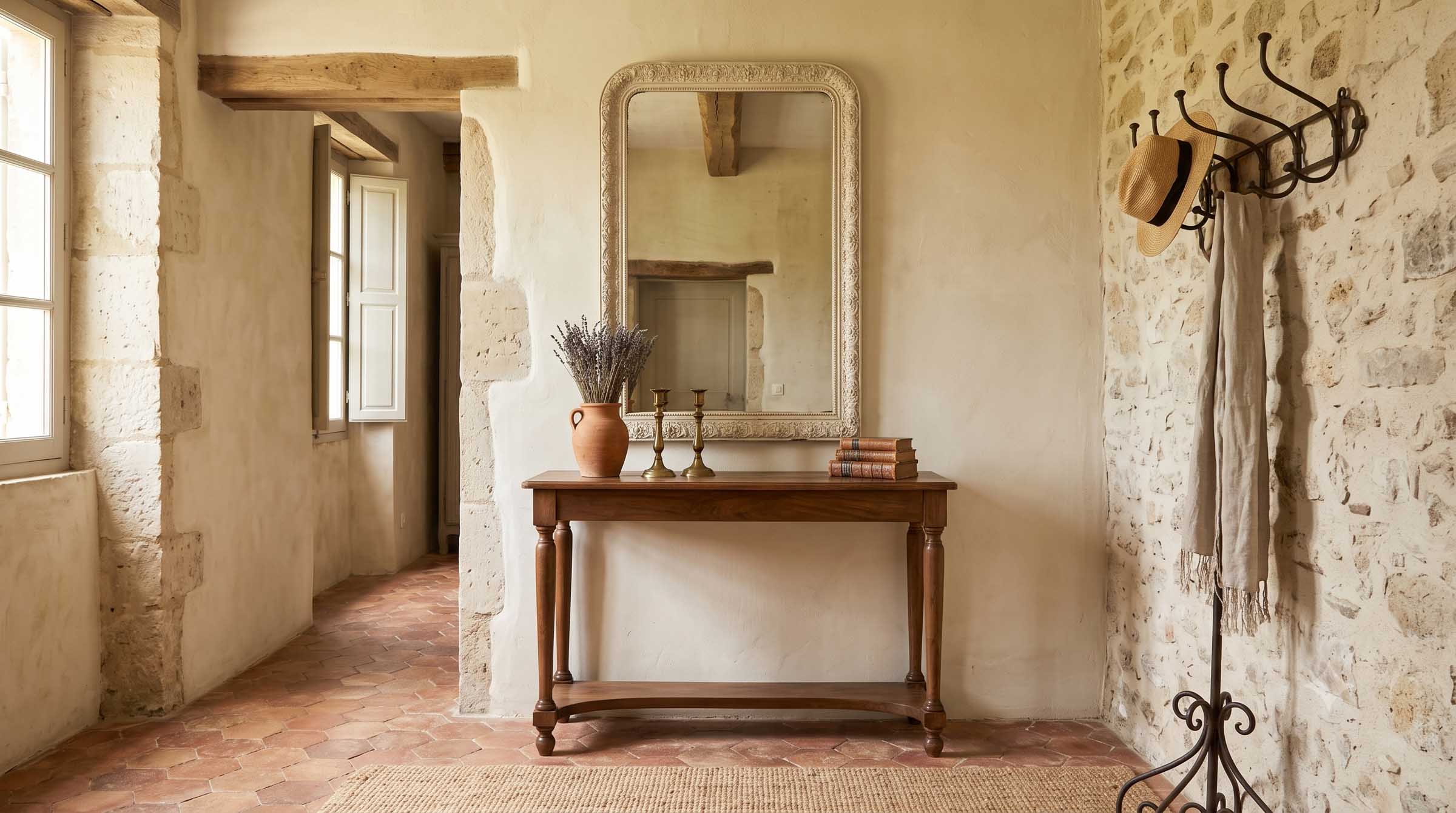 Tall French Louis-Philippe Style White Painted Mirror, Late 19th Century - 50" x 33½"