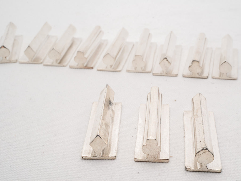 Luxurious French silver table accents