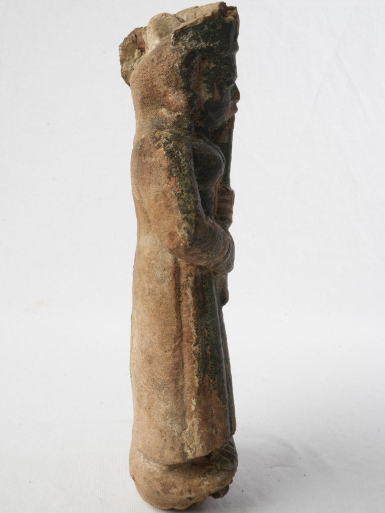 Chiseled stone Krishna artwork