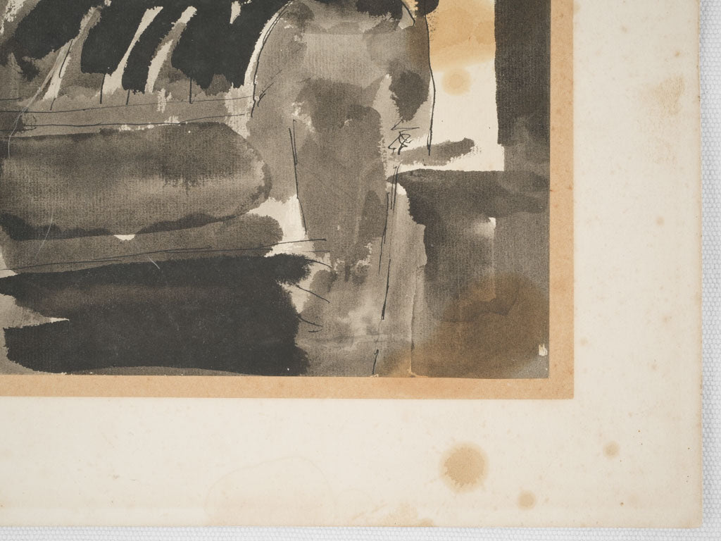 Classic Monochrome Village Art Painting