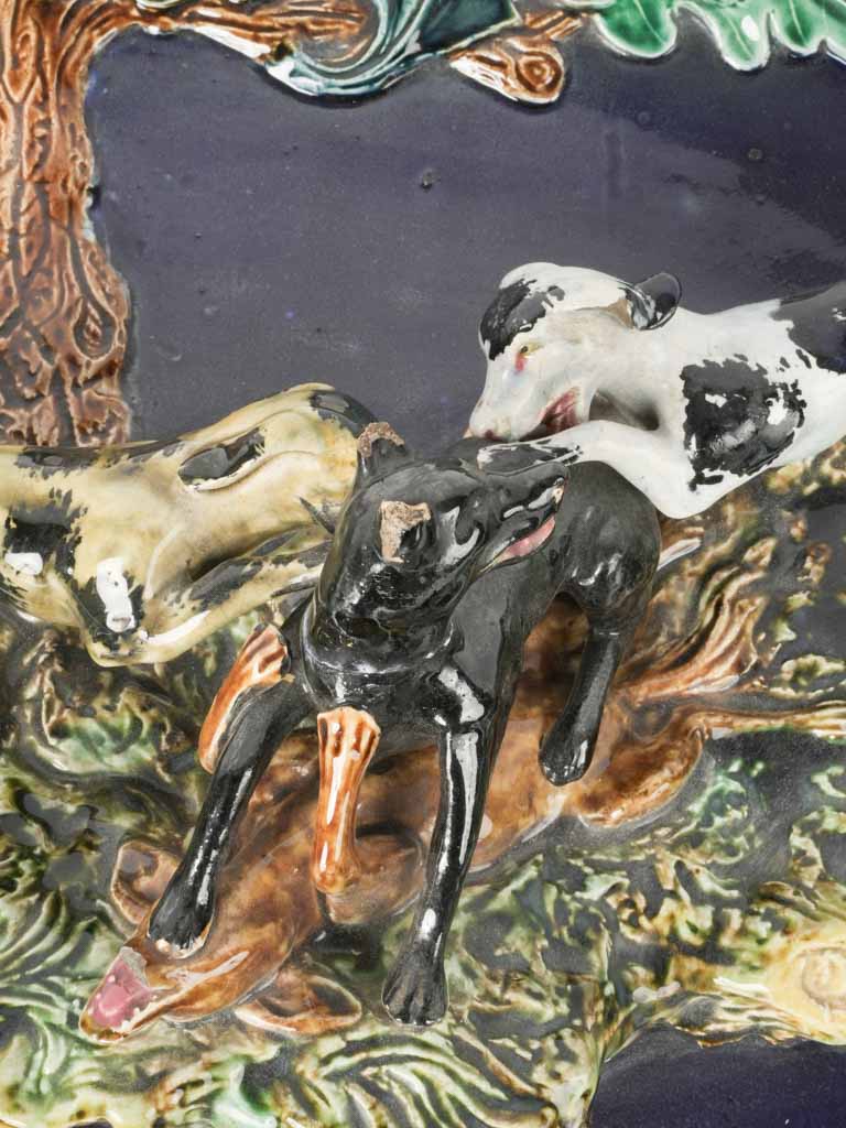 Delightfully Weathered Ceramic Hunting Platter