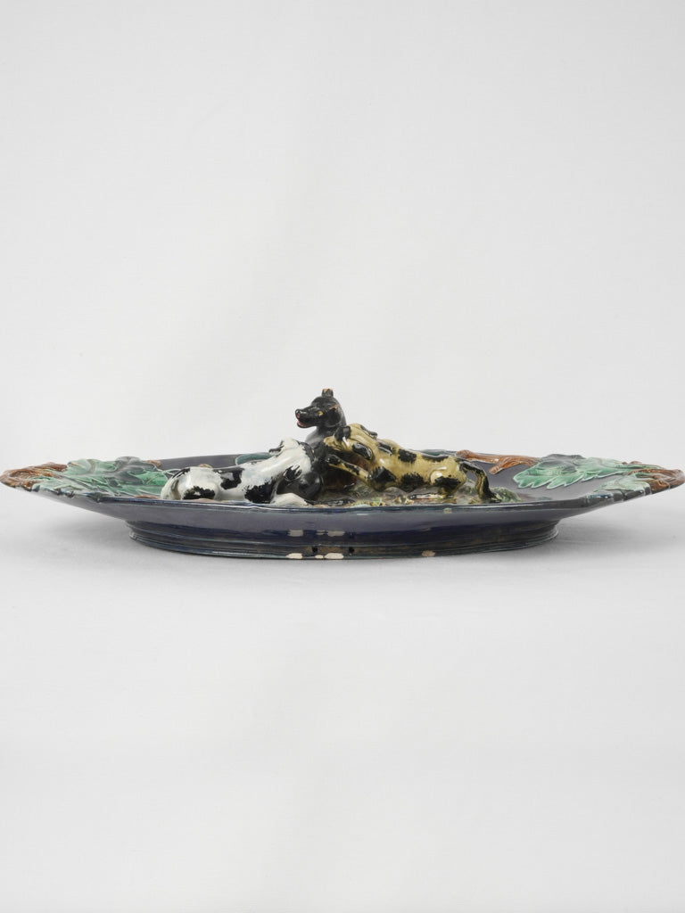Large French Oak Leaves Ceramic Platter