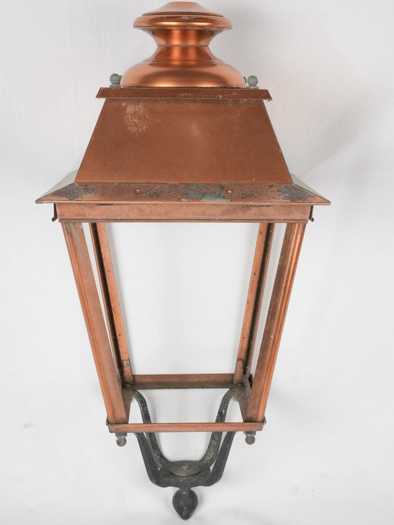 Handcrafted copper traditional street light