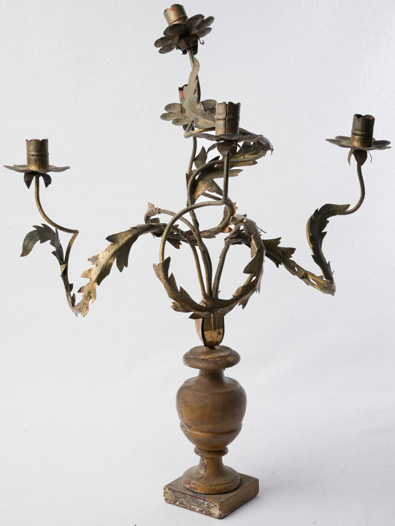 Dramatic wrought iron candelabra