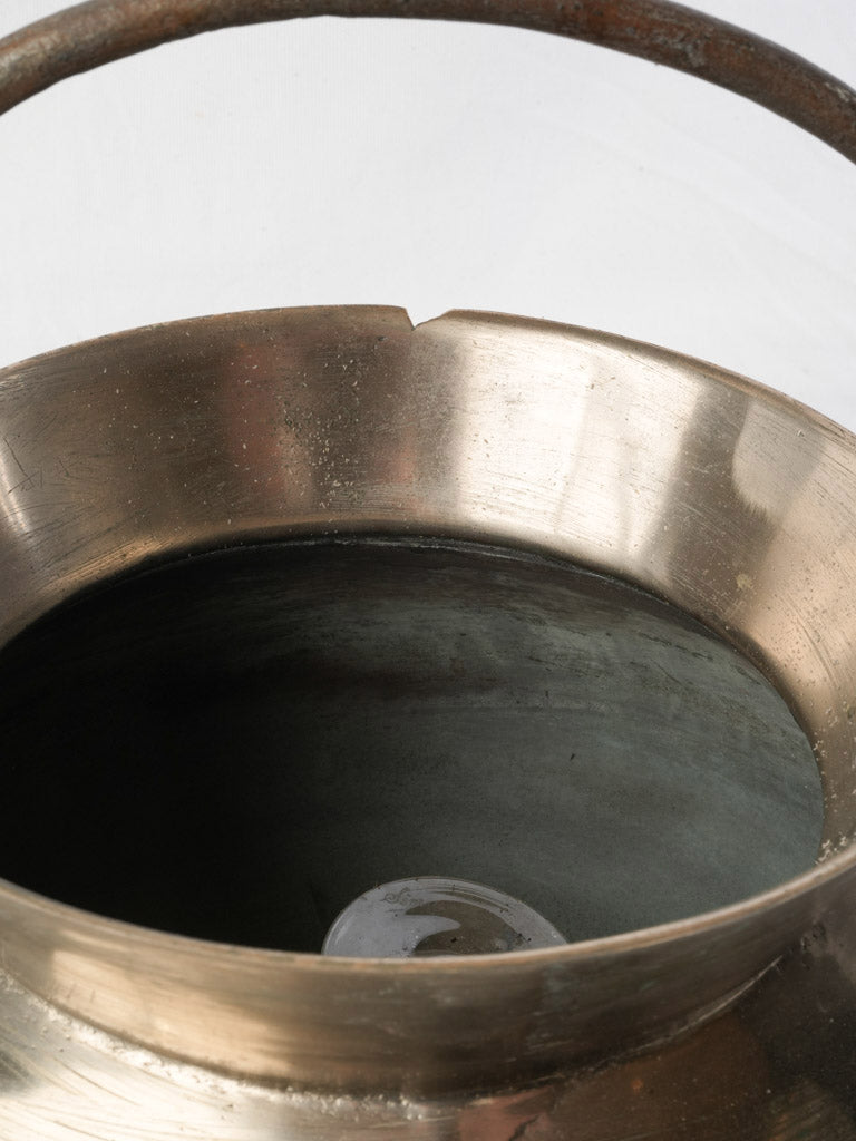 Timeless bronze fireplace vessel
