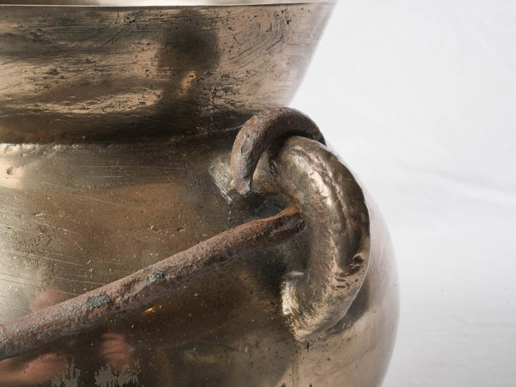 Elegant distressed bronze planter