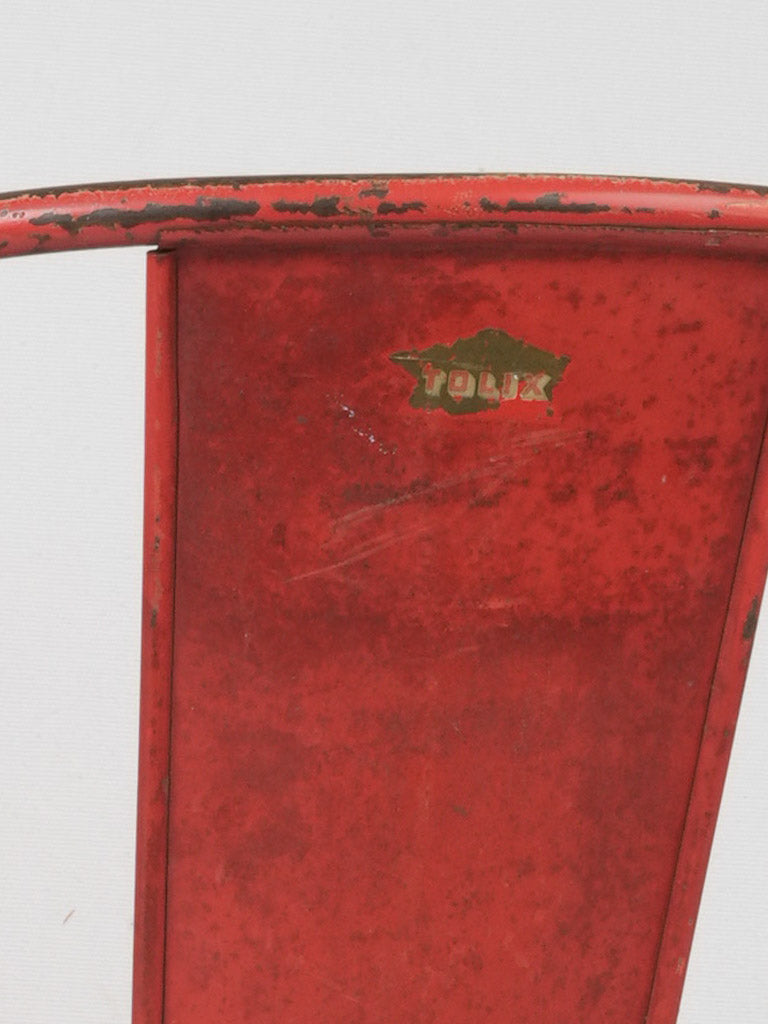 Durable stackable red Tolix chairs