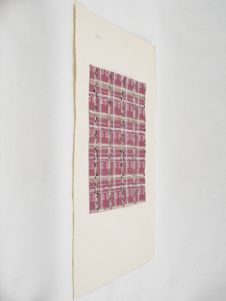 Gouache stenciled textile design