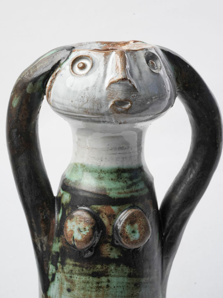 Expressive artistic ceramic candlesticks