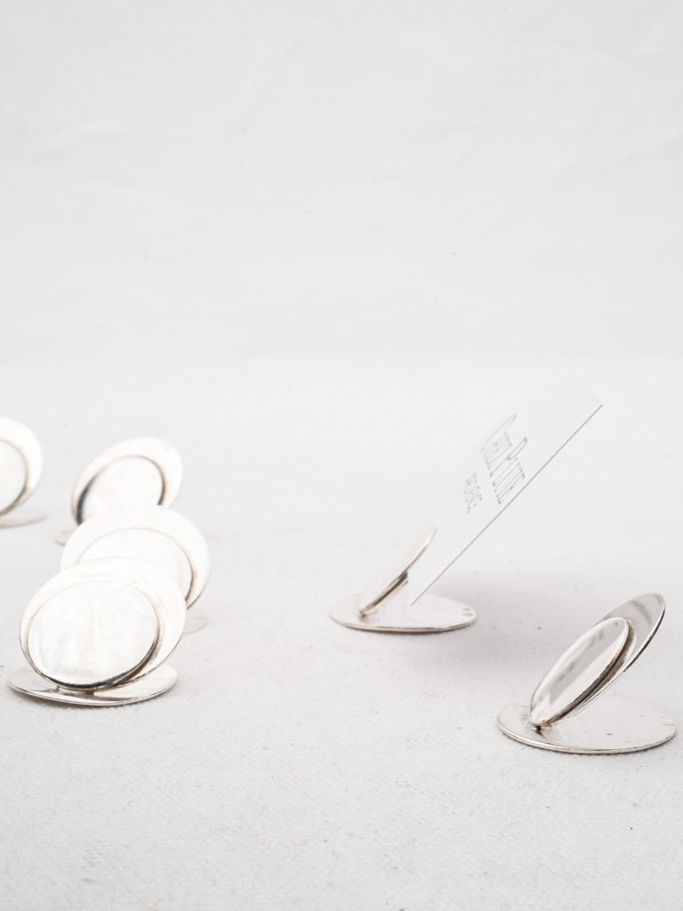 Timeless silver sculptural table holders