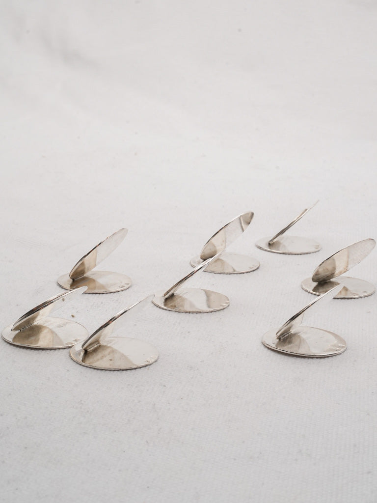 Stylish antique silver table holders