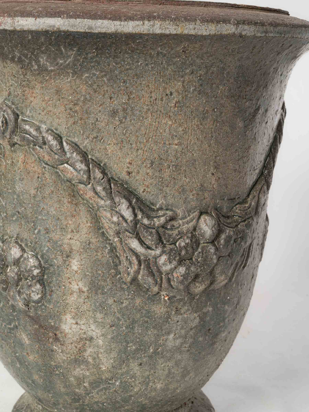 Vintage Terracotta Garden Urn in the Anduze Style w/ Mottled Glaze - 15" x 13½"