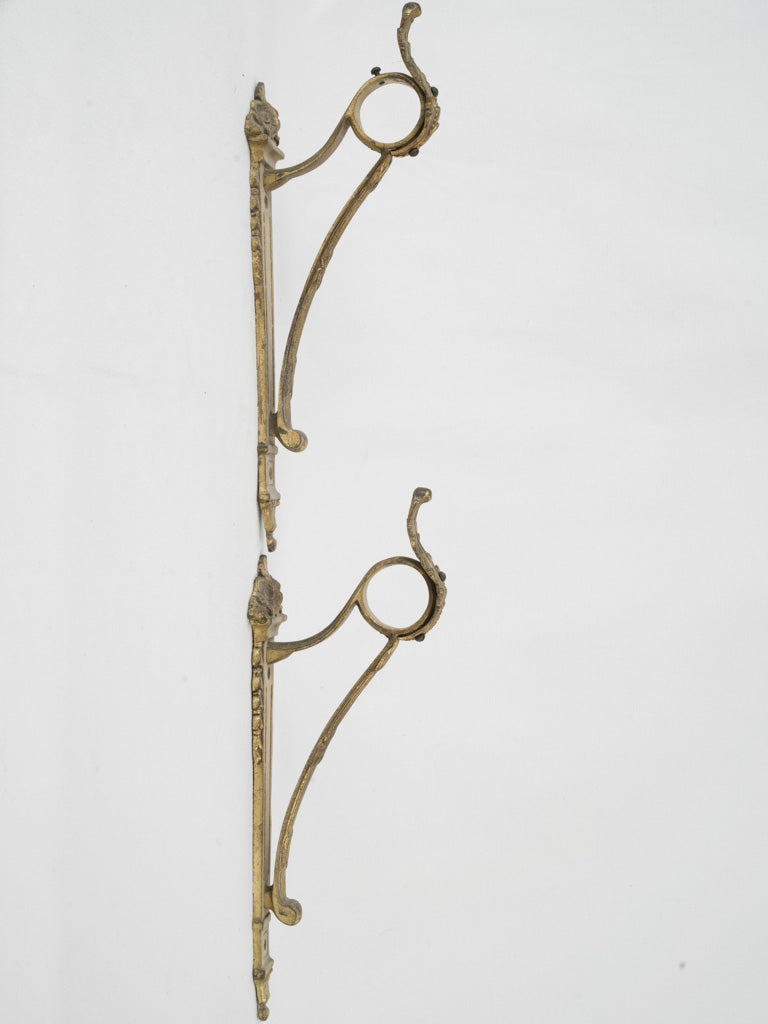 Intricate French Flower Basket Curtain Supports