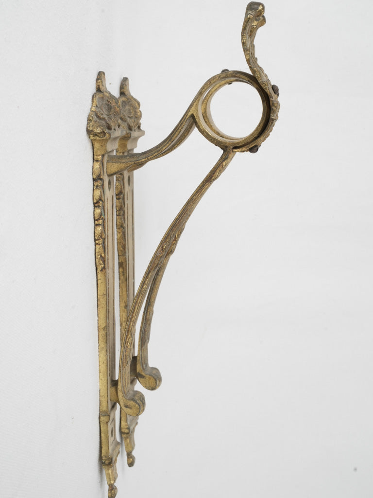 Antique Style Gilded Curtain Rod Wall Mounts