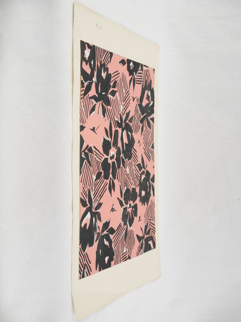 Rosy pink floral fabric