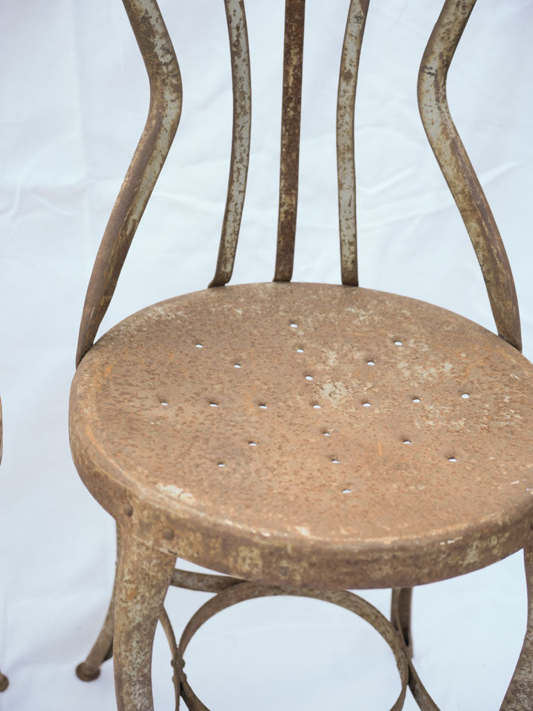 Raw materiality vintage chairs