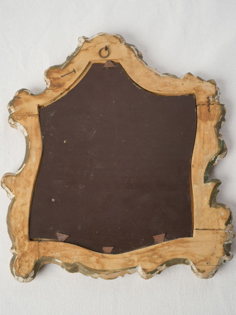 Petite Late 18th Century Italian Rocaille Giltwood Mirror - 12¼" x 10¾"