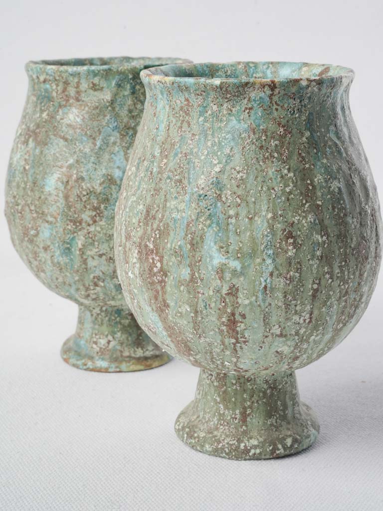 Vintage ceramic vases with glaze