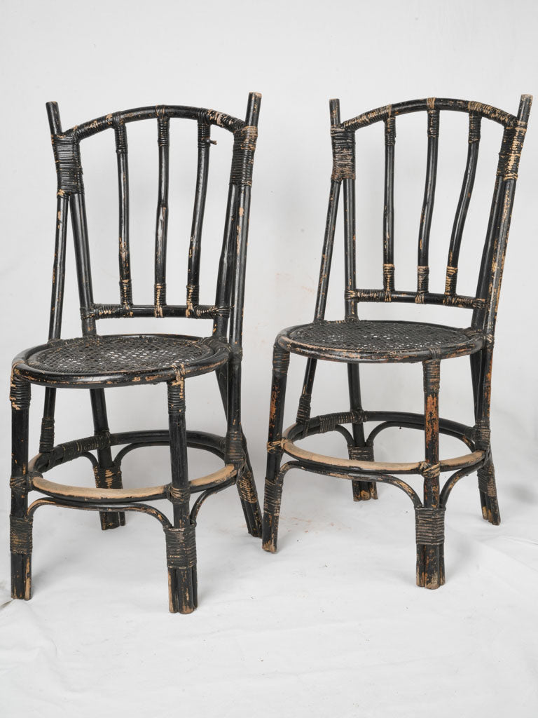 Timeless elegant black-painted chairs
