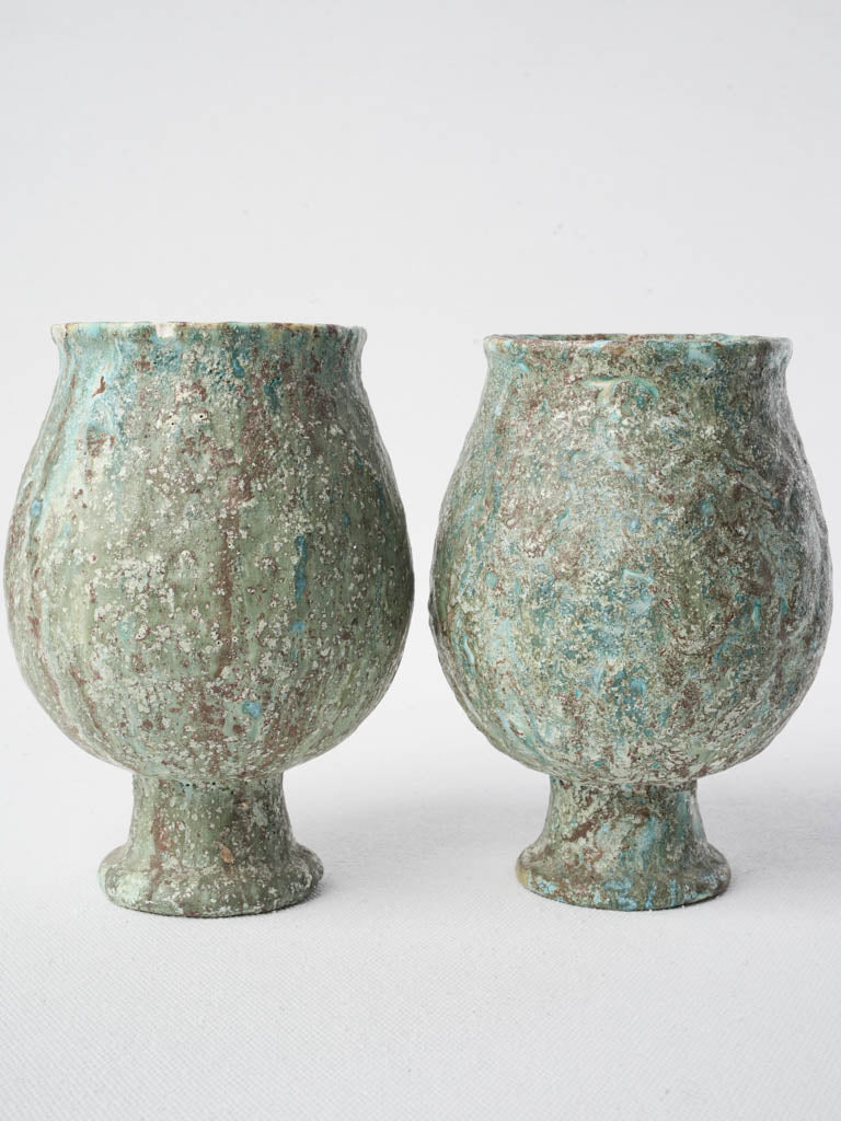 Distinctive ceramic pieces earthy tones