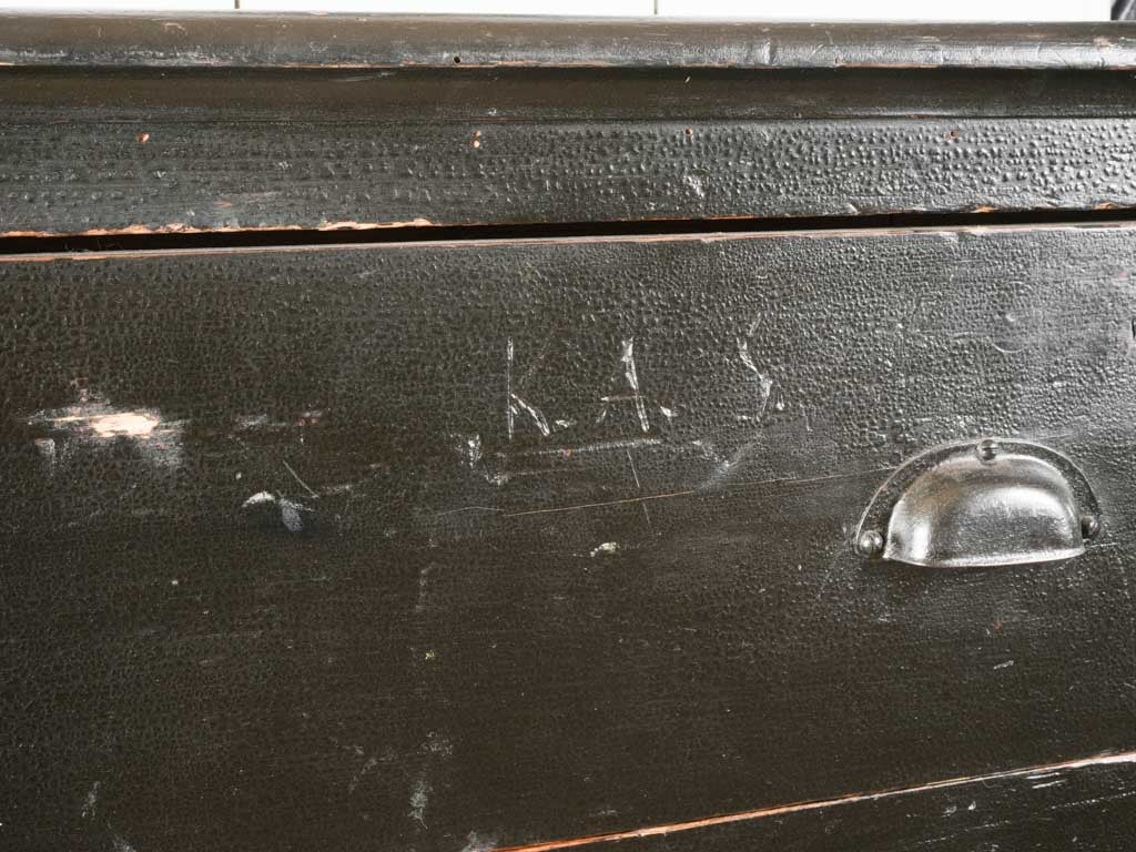 Characterful timeworn black bureau