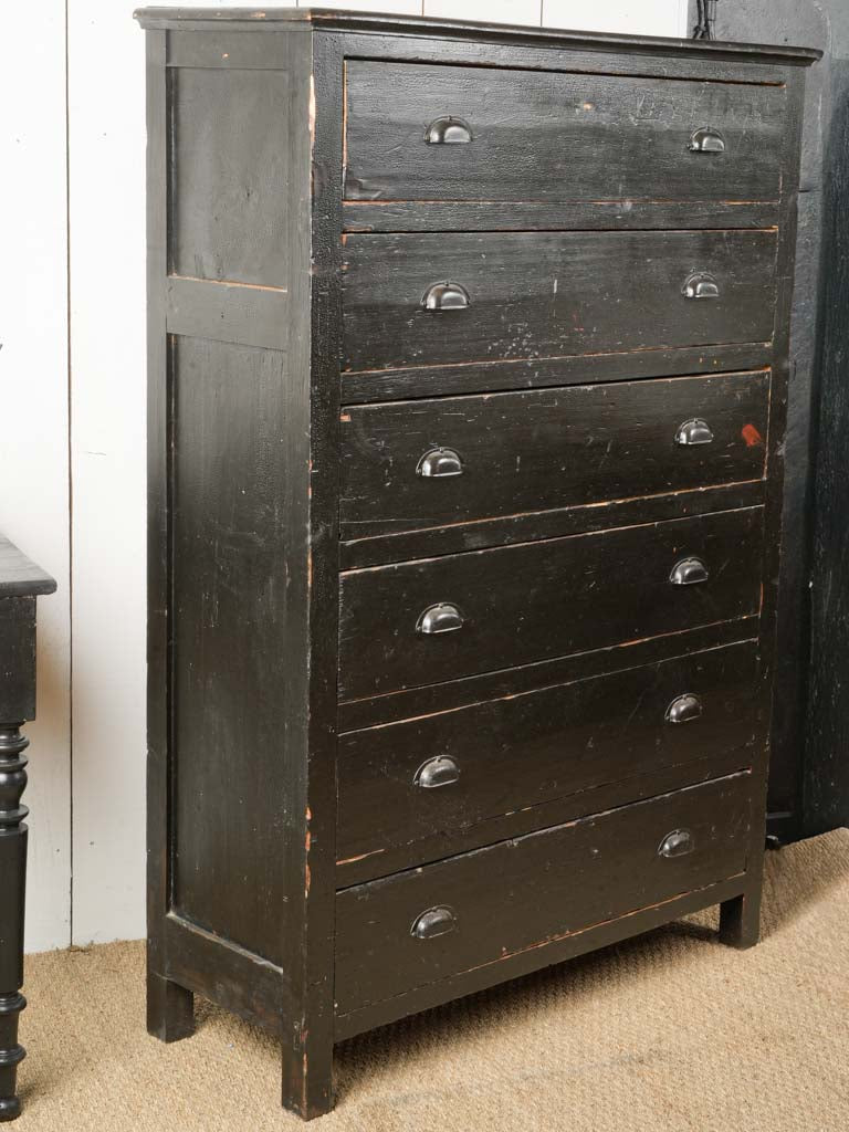 Elegant black-painted storage piece