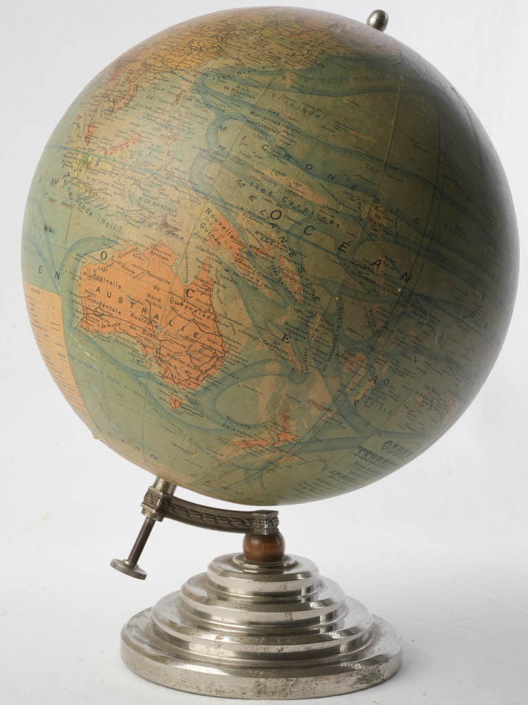 Elegant chromed brass globe