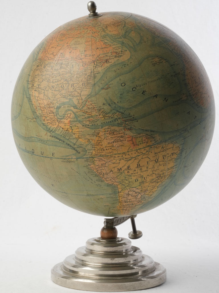 Ochre and sea green globe