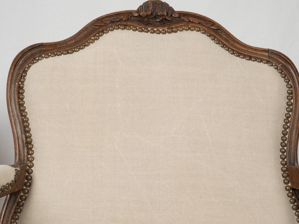 Sophisticated Linen Upholstered Armchairs
