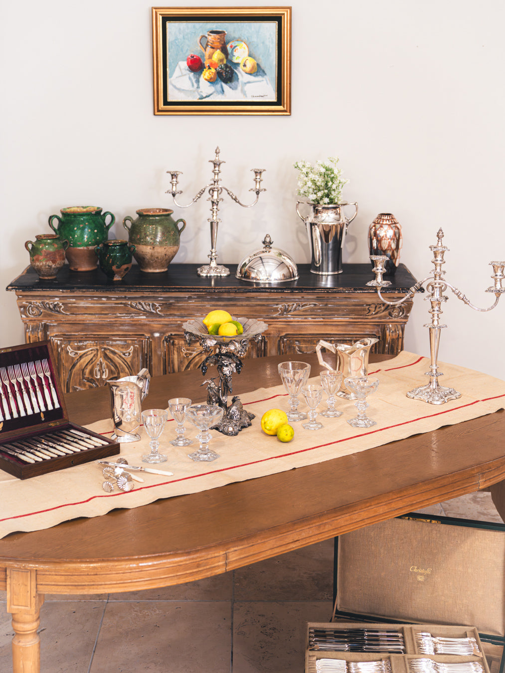 Mother-of-pearl handled cutlery collection